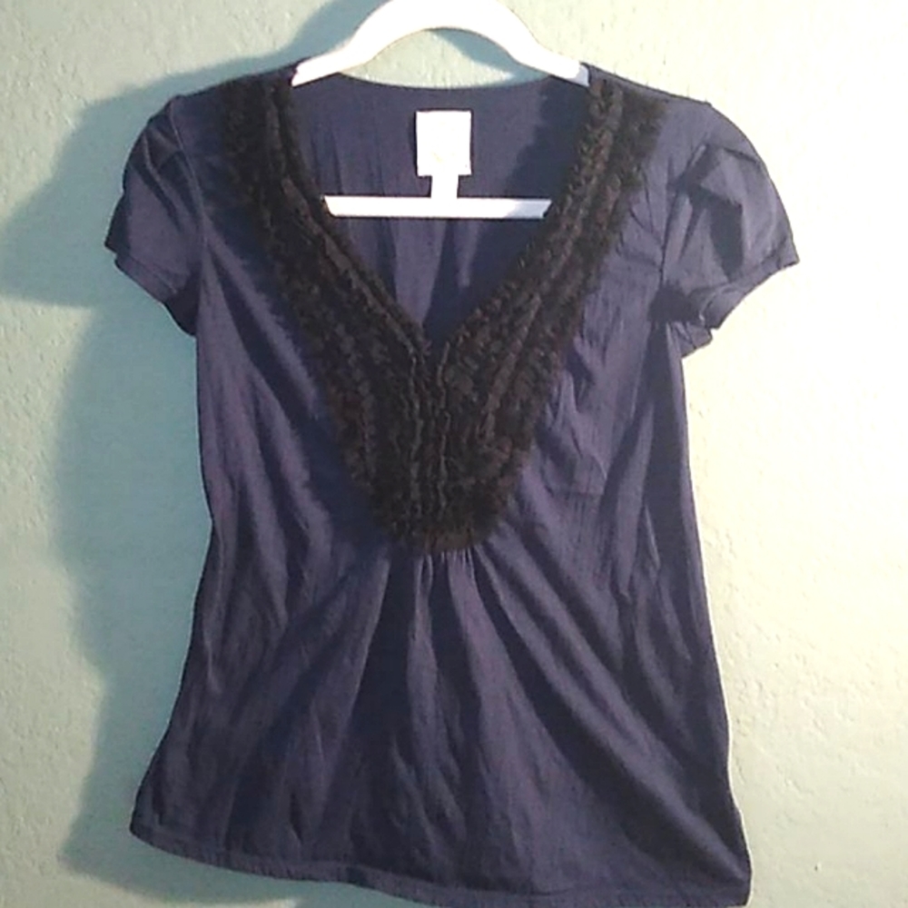 Navy Blue Sleeveless Blouse